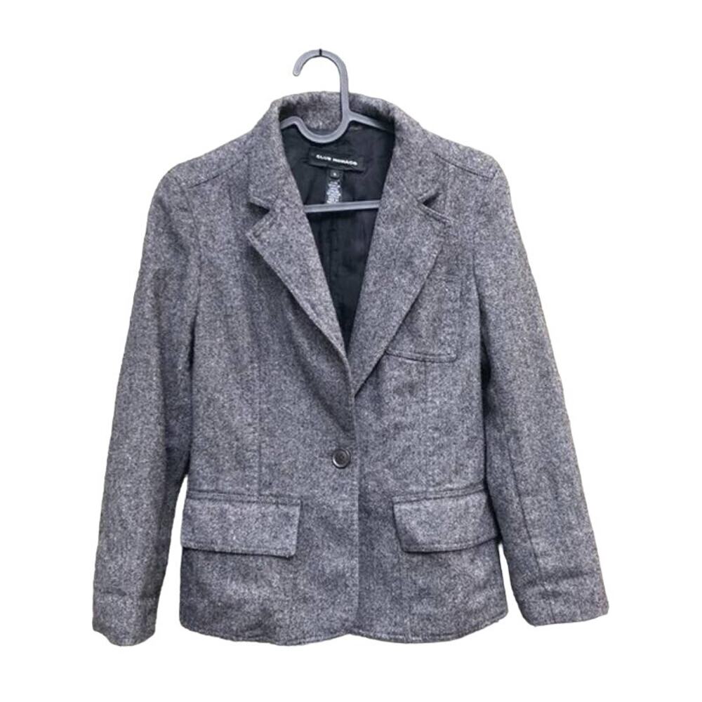 Club Monaco Wool Blazer Front Flap Pocket Grey 0